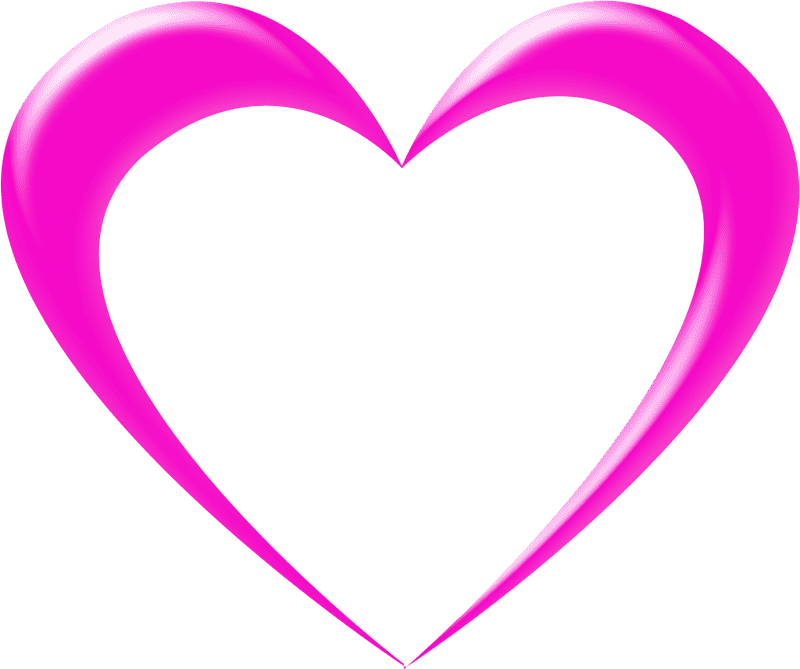 Radiant Pink Heart of Love PNG
