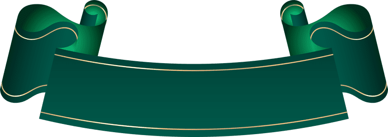 Elegant Green Decorative Banner PNG