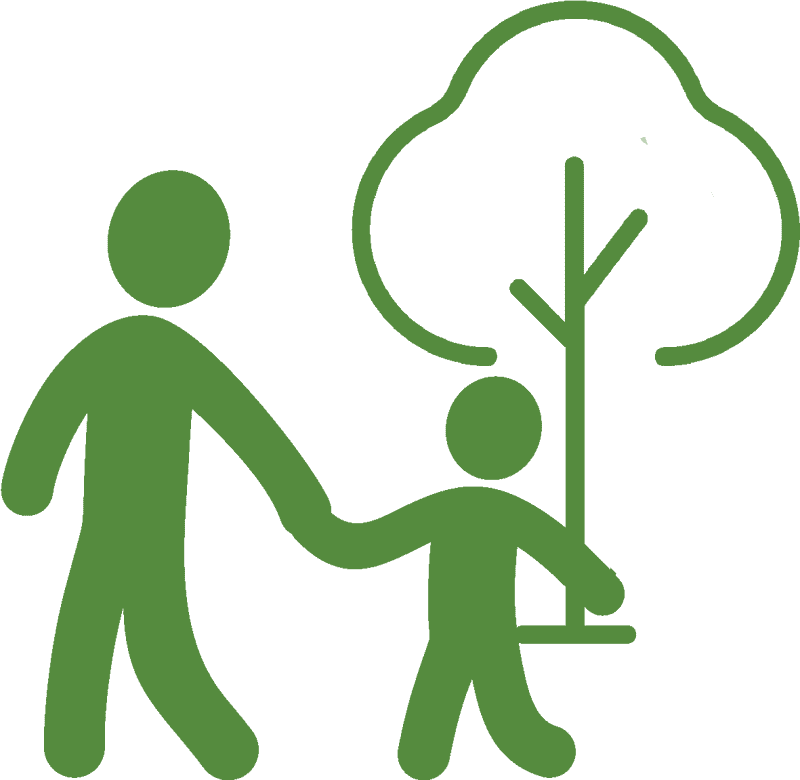 Family Time at University Campus Green Spaces PNG