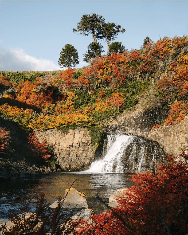 Autumn Serenity The Enchanted Waterfall Escape PNG