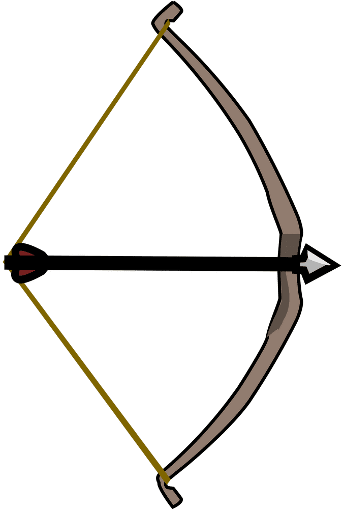 Classic Bow and Arrow Design PNG