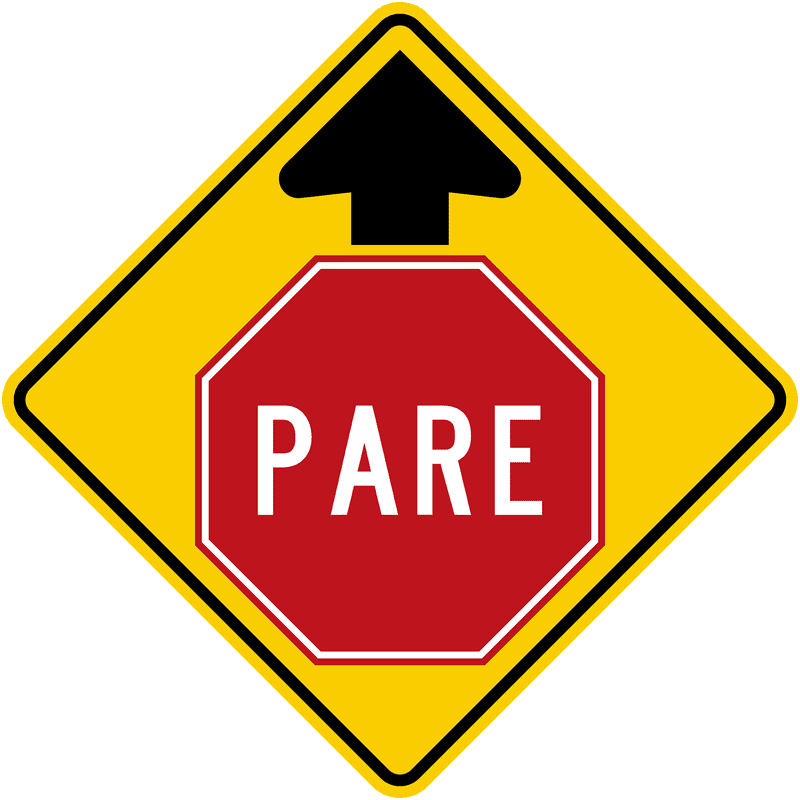 Caution Sign Stop and Yield Ahead PNG