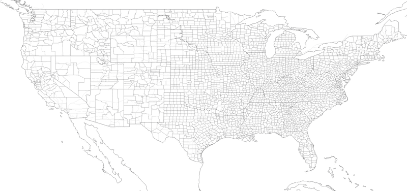Detailed USA Map Highlighting Major Highways and Roads PNG