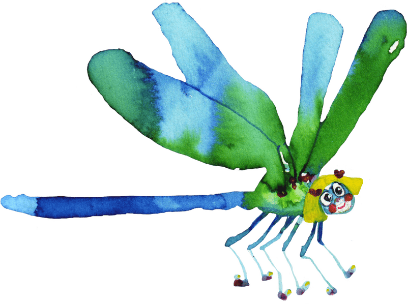 Colorful Insect with Whimsical Features PNG