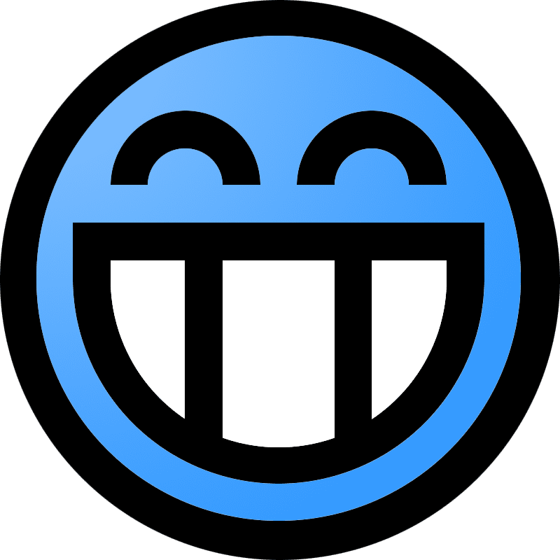 Joyful Smiley with Beaming Expression PNG