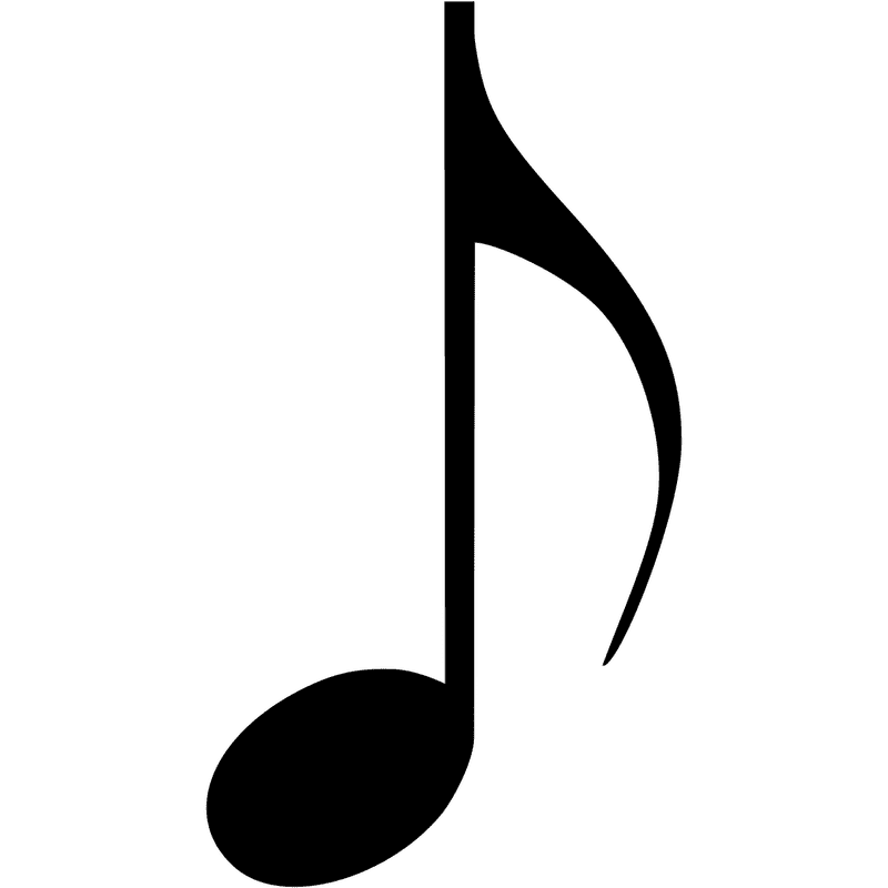 Elegant Black Music Note Symphony PNG