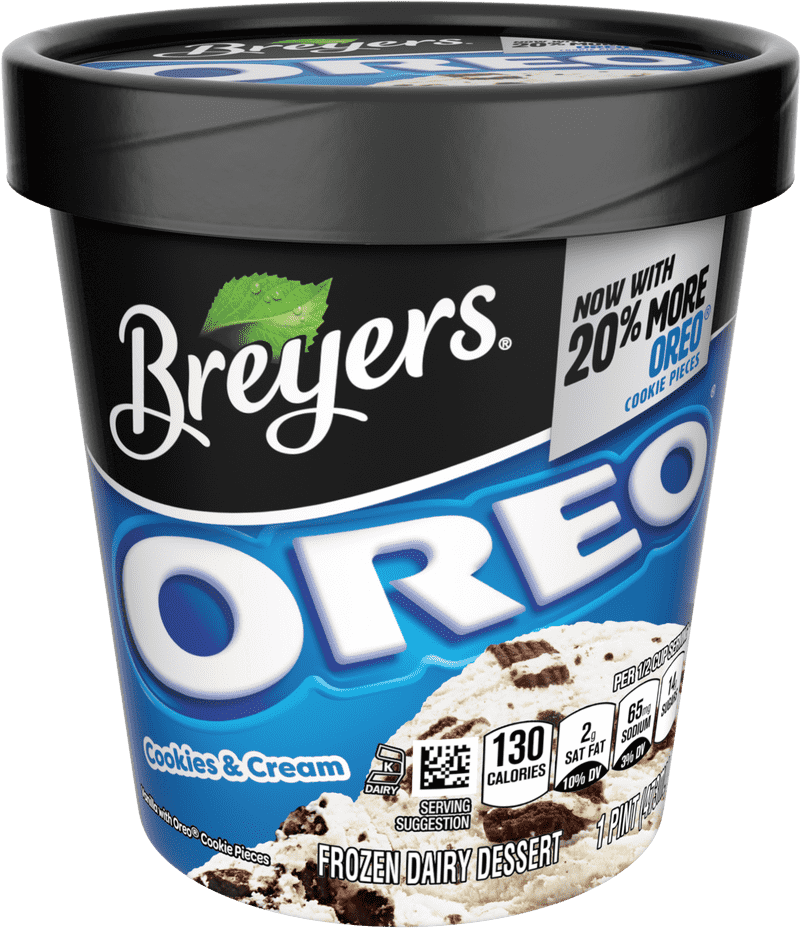 Cookies and Cream Ice Cream Delight PNG