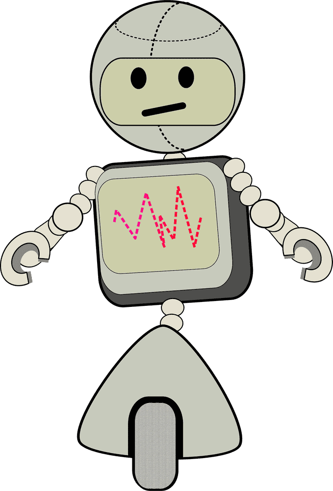Friendly Android Robot with Dynamic Interface PNG
