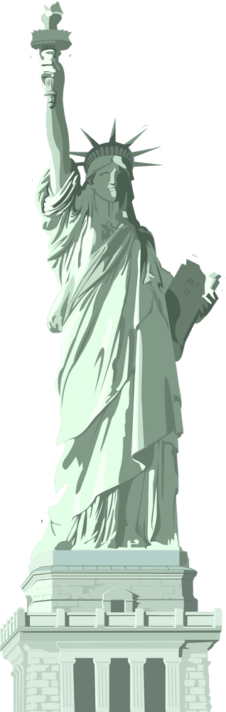 Majestic Marble Statue of Freedom PNG