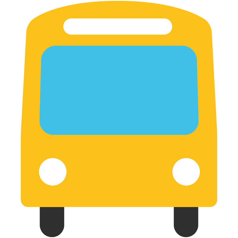 Sunny Yellow Bus Adventure PNG