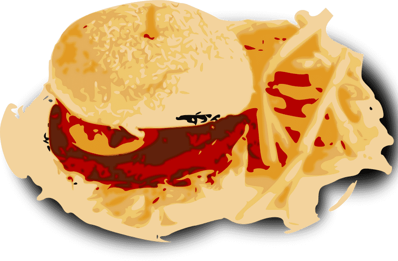 Savory Burger Delight with Crispy Fries PNG