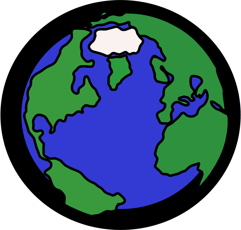 Planet of Blue Oceans and Green Lands PNG