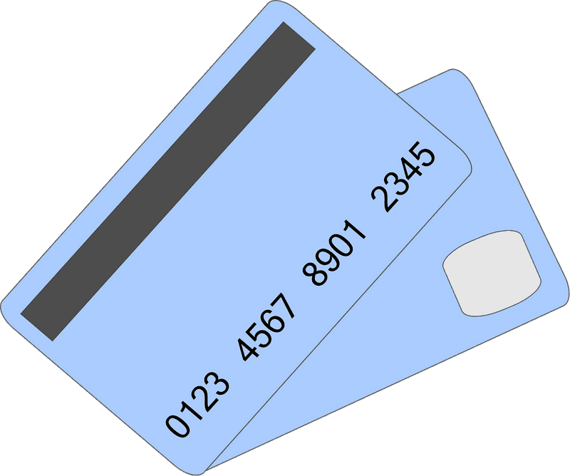 Modern Blue Credit Card Design Overview PNG