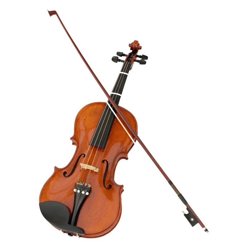 Elegant Violin and Bow Composition PNG