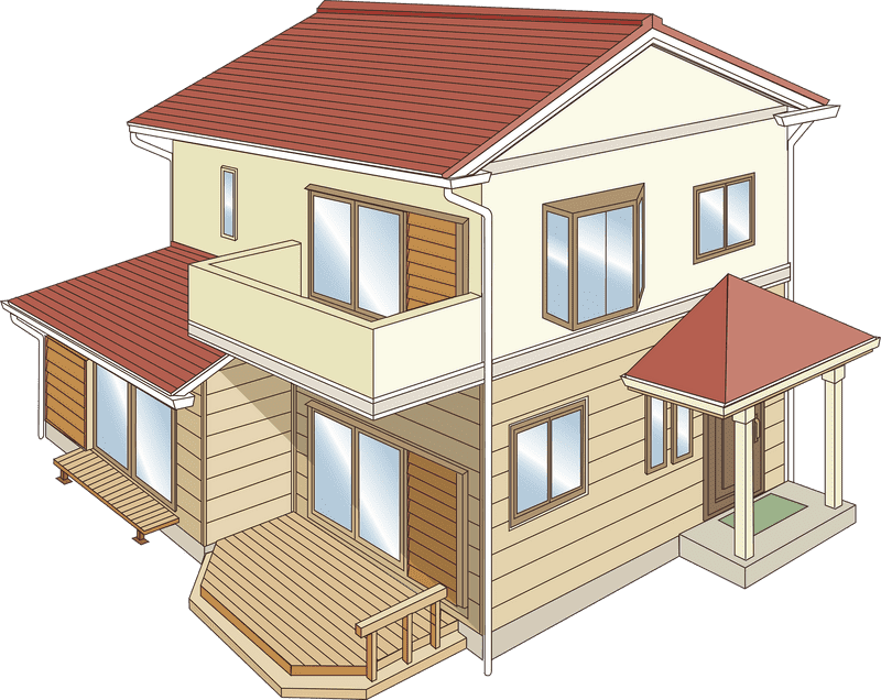 Charming Modern Family House Design PNG