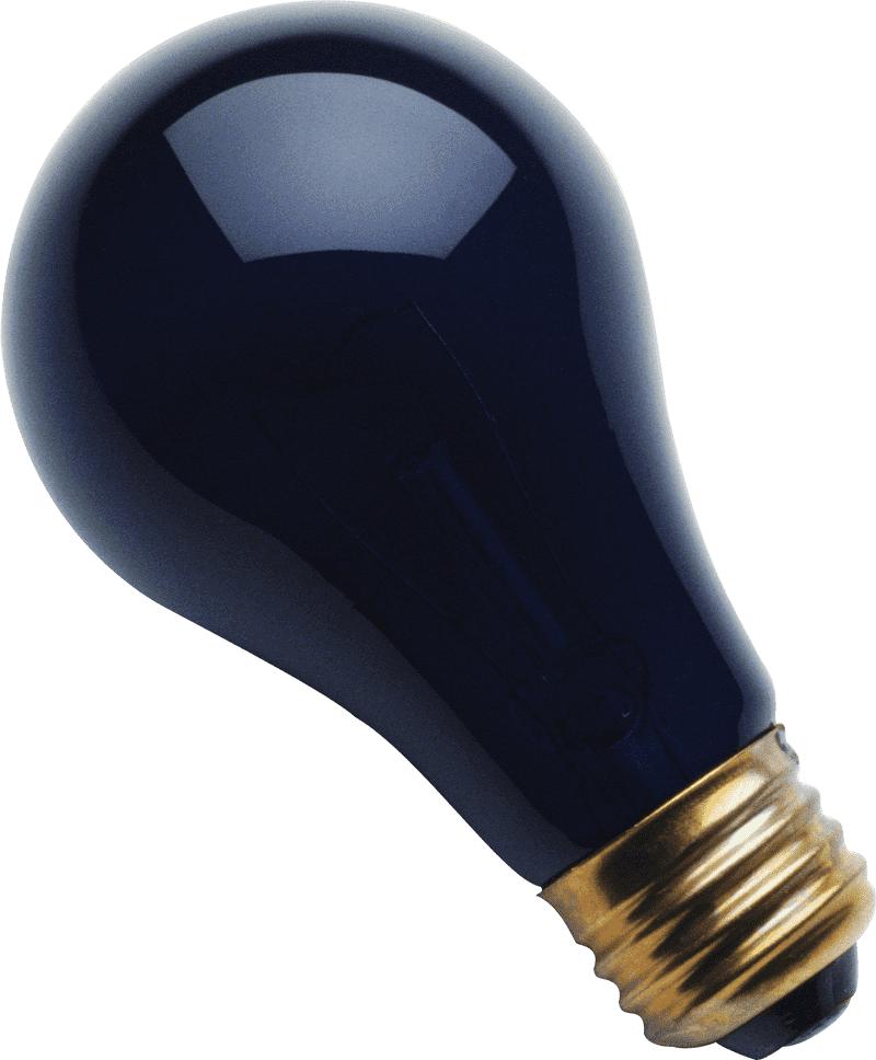 Mystical Blue Light Bulb of Illumination PNG