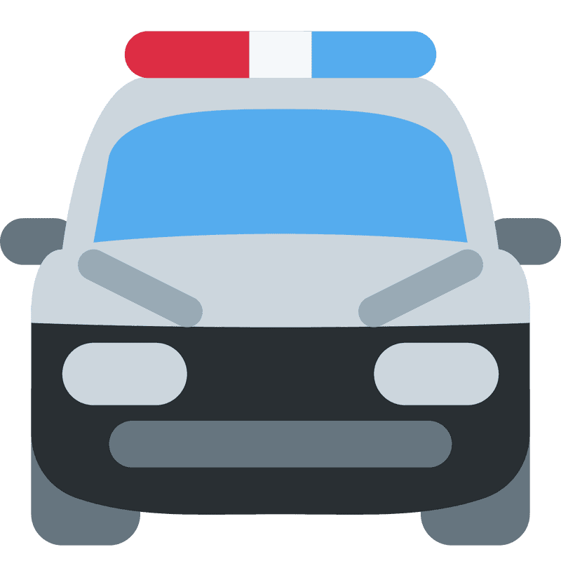 Police Car Patrol Ready for Action PNG