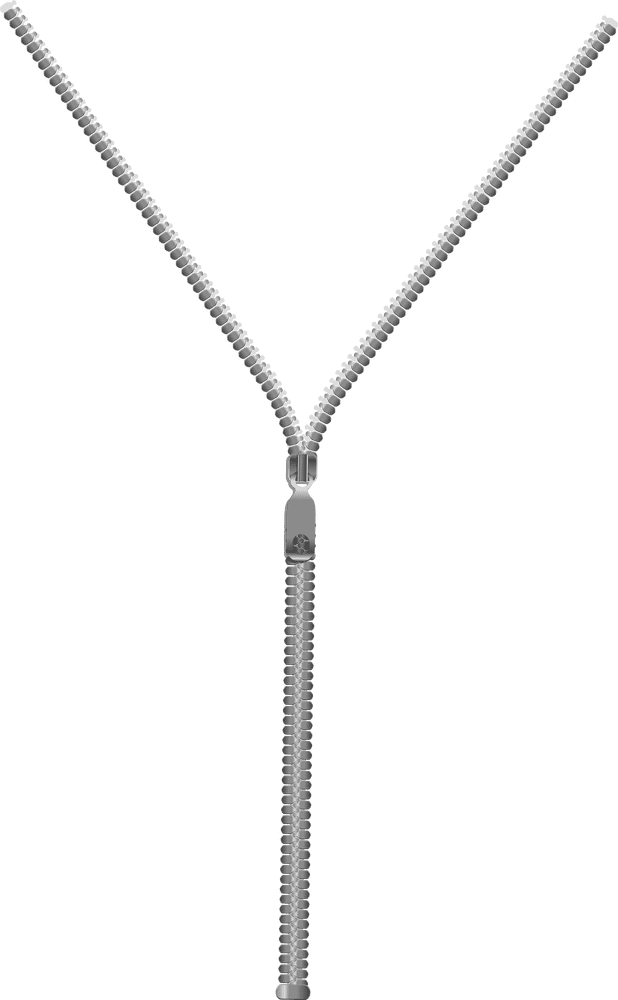 Shiny Jacket Zipper for Stylish Outerwear PNG