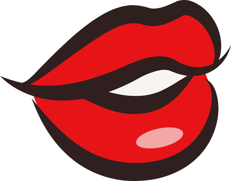 Passionate Red Kiss of Romance PNG