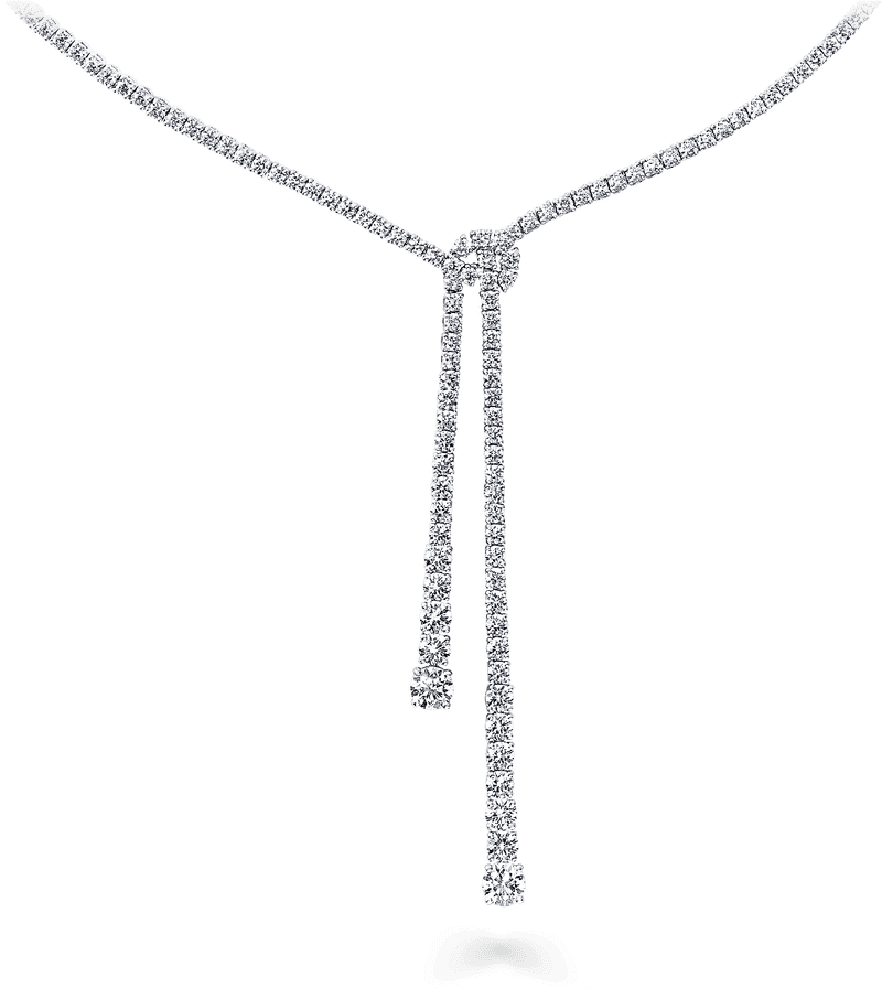 Elegant Sparkling Necklace Pendant with Knot Detail PNG