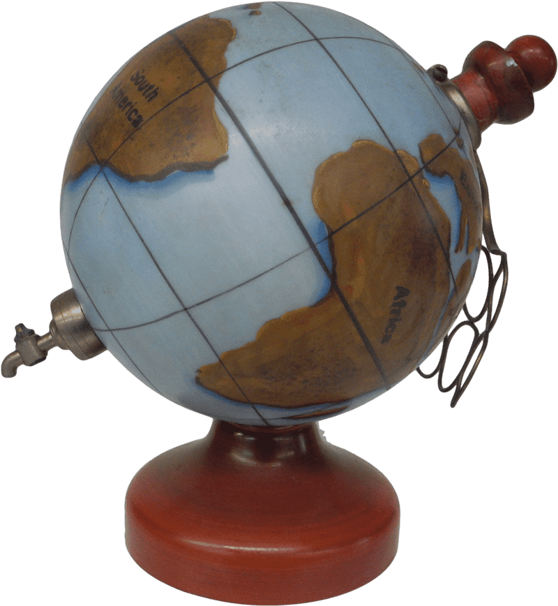 Antique Globe of the World PNG