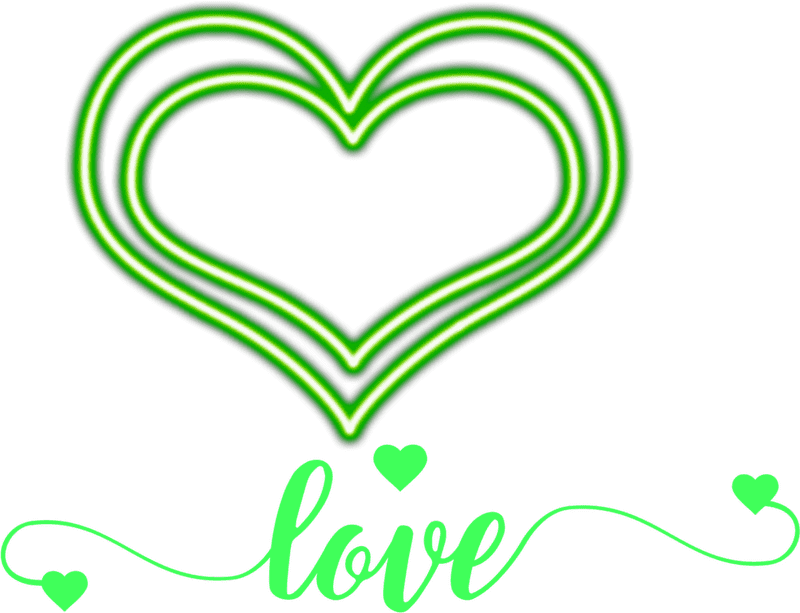 Glowing Heart Expressions in Notebook Doodles PNG