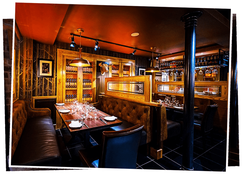 Cozy Rustic Restaurant with Warm Ambiance PNG