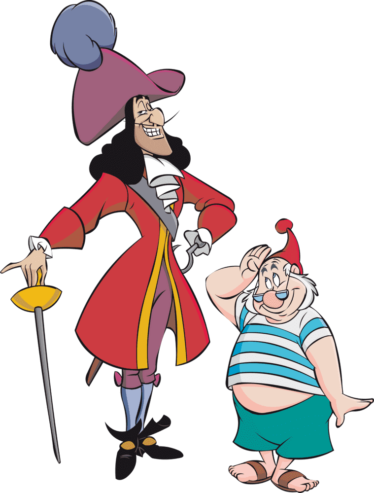 Captain Hook and Smee with Fishing Hook Adventures PNG
