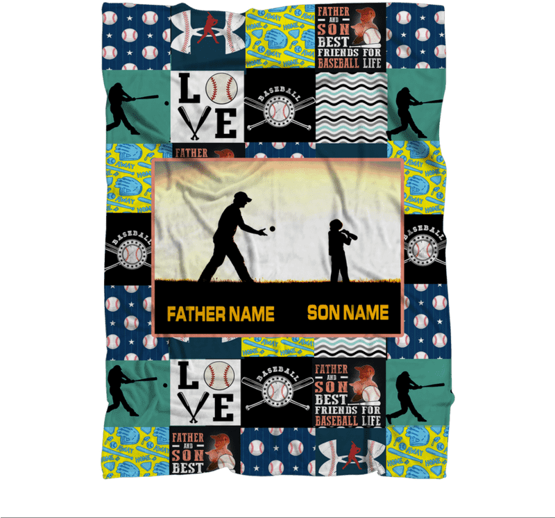 Father-Son Bond Quilt Blanket PNG