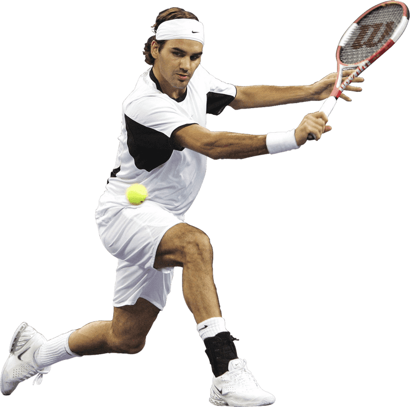 Tennis Champion in Action A Perfect Shot PNG