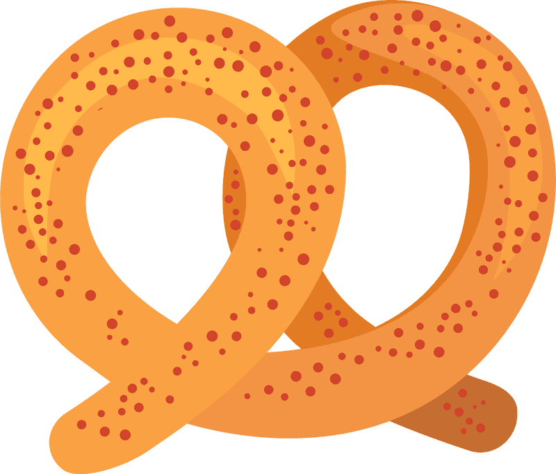 Deliciously Twisted Pretzel Snack Treat PNG