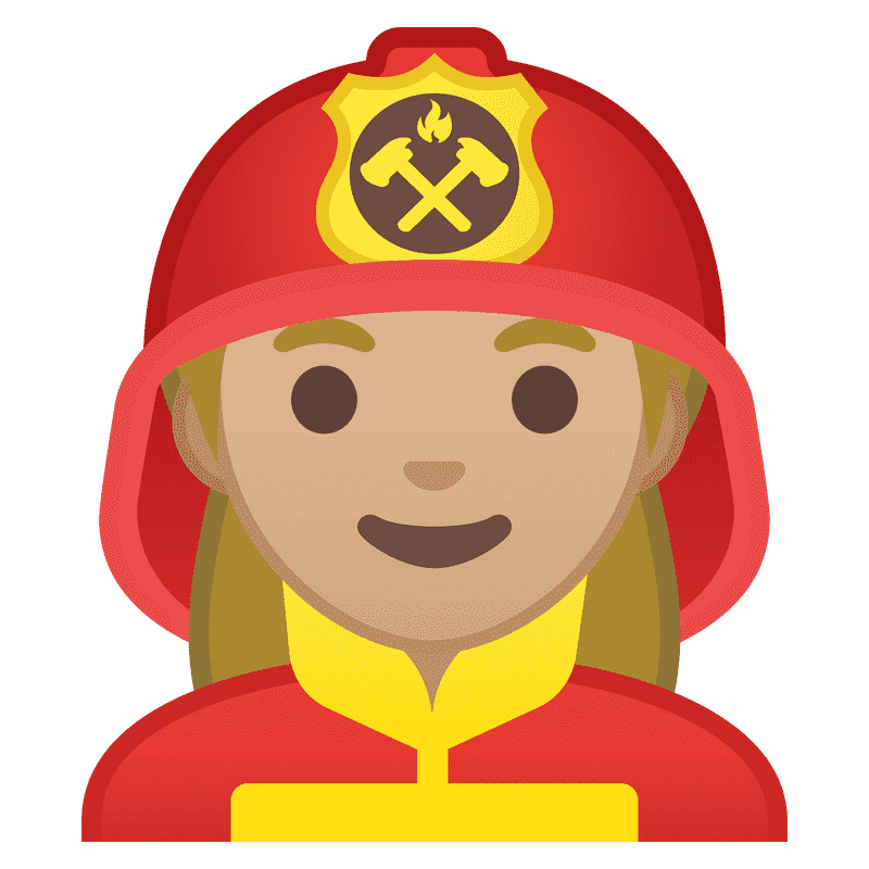 Heroic Firefighter with Courageous Spirit PNG