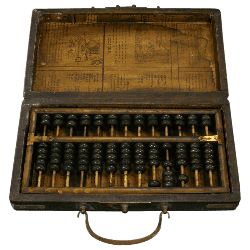 Traditional Wooden Abacus for Calculations PNG