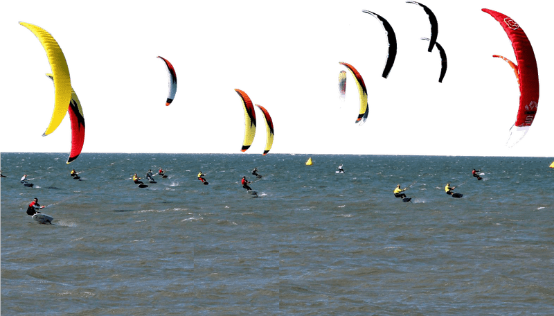 Colorful Kite Flying Adventure Over the Waves PNG