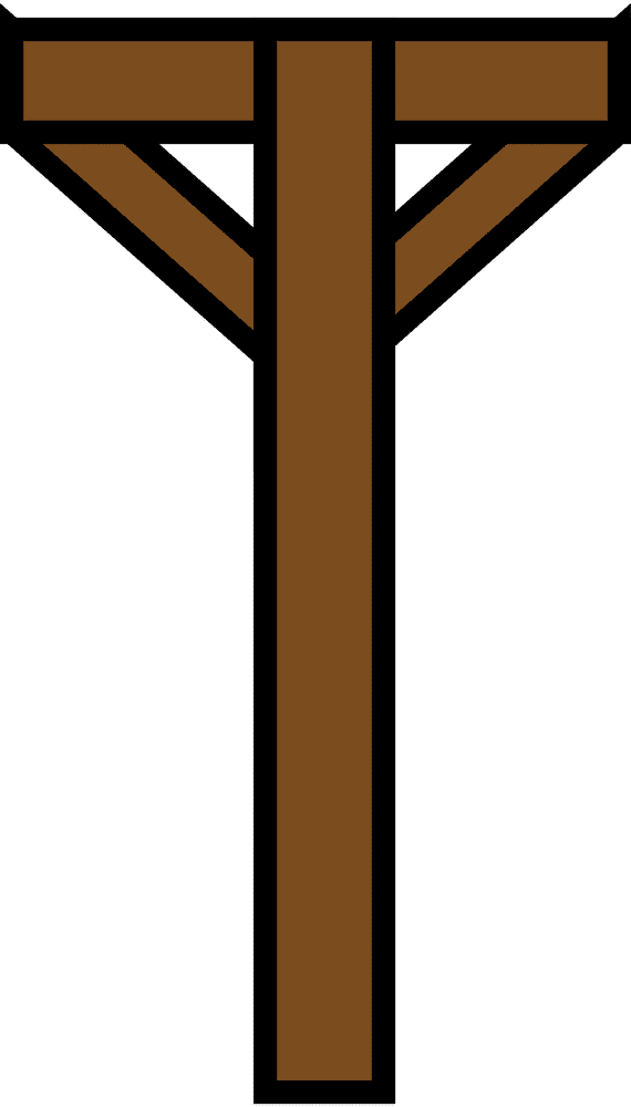 Utility Pole Structural Framework Design PNG