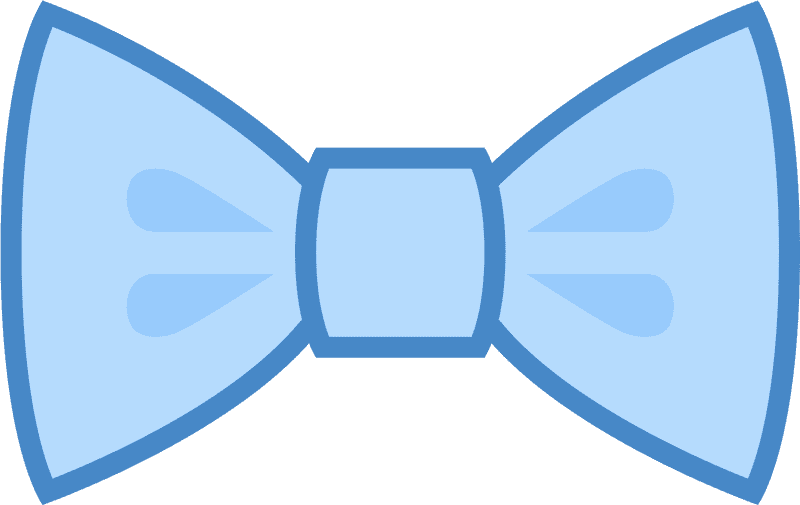Elegant Blue Bow Tie Design PNG