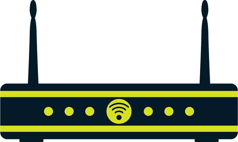 Stylish Internet Router with Dual Antennas PNG