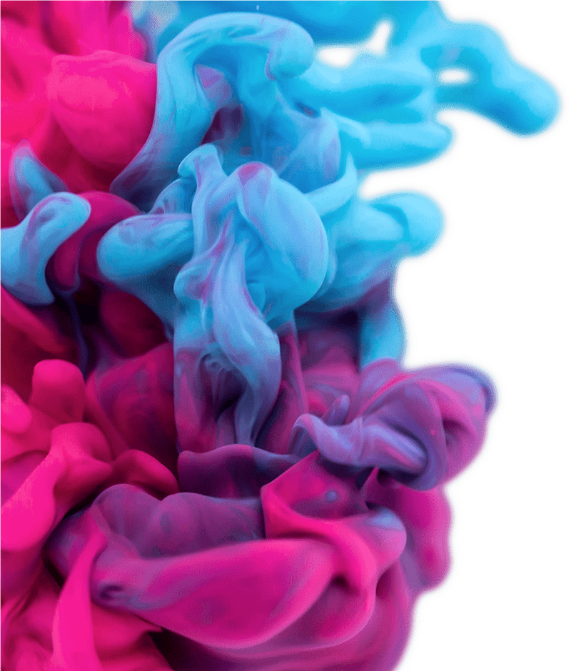 Vibrant Ink Bottle Swirls of Color PNG