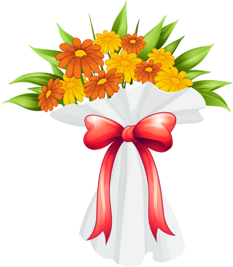 Radiant Autumn Flower Bouquet Delight PNG