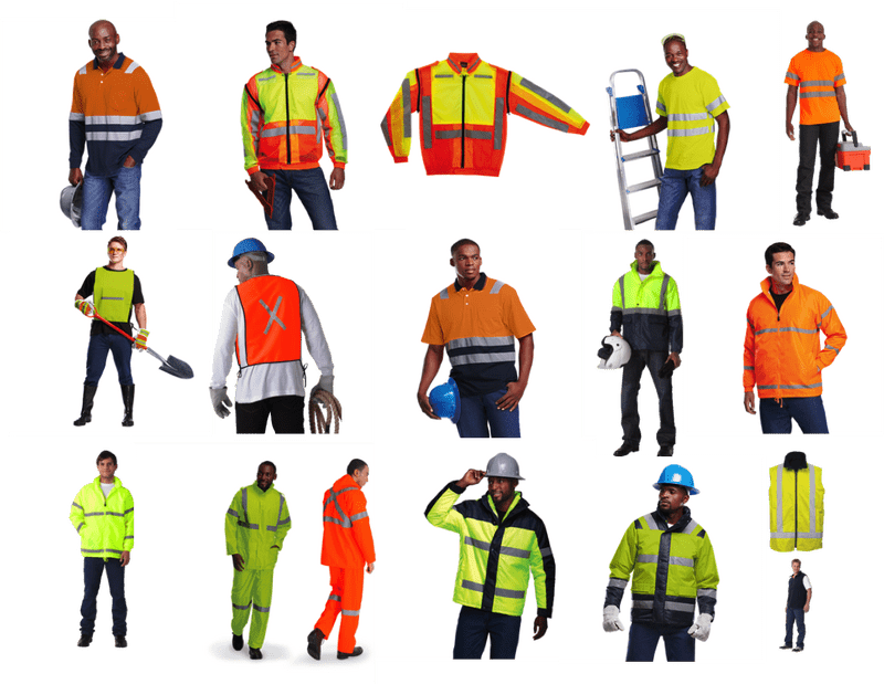 High-Visibility Safety Cloth Collection PNG