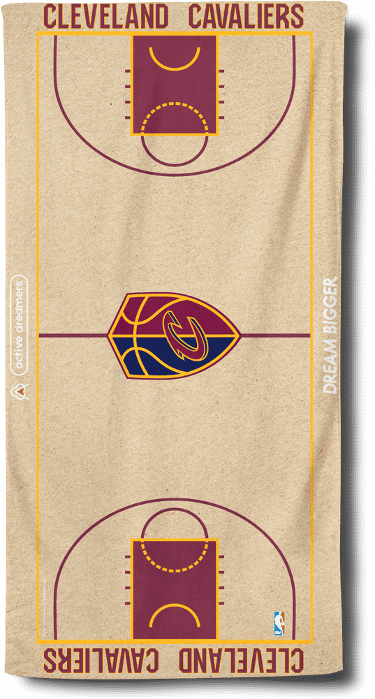 Cleveland Cavaliers Beach Court Towel Design PNG