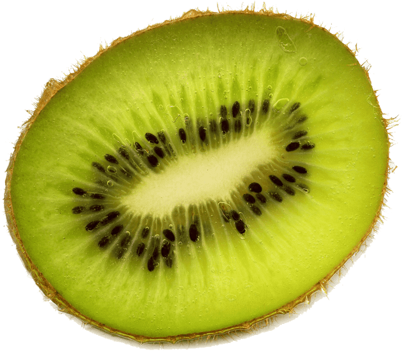 Deliciously Fresh Kiwi Fruit Slice PNG