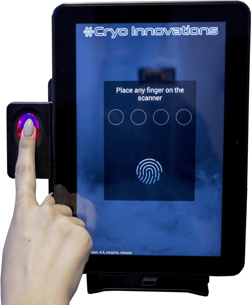 Tablet Scanner for Fingerprint Authentication PNG