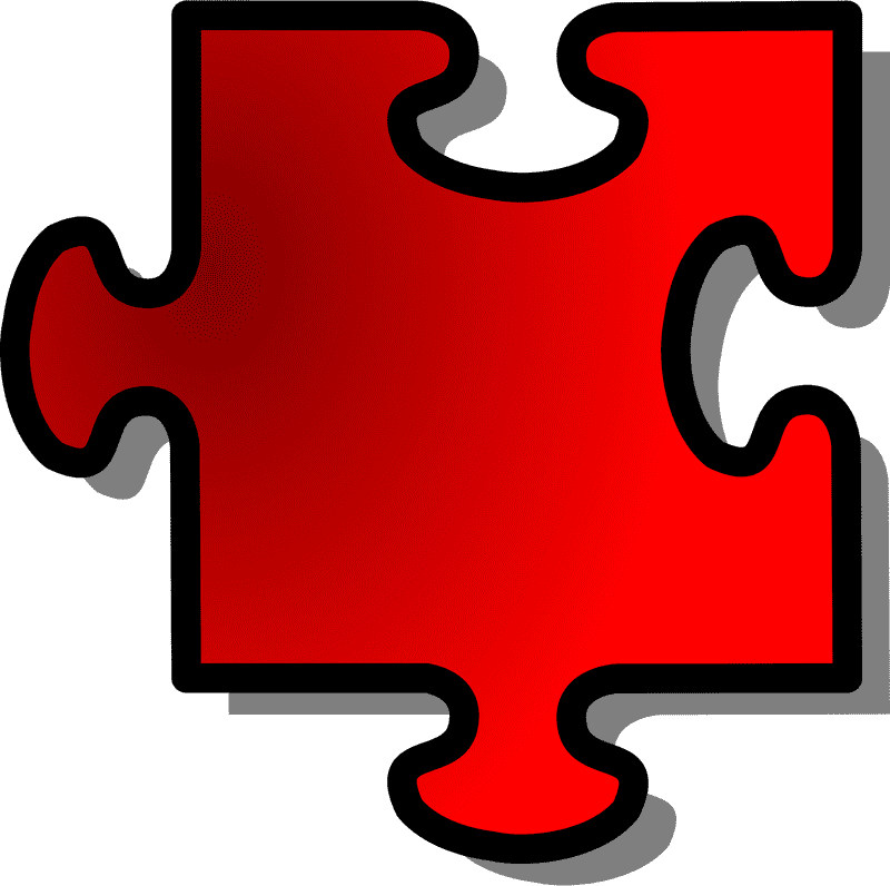 Red Jigsaw Pieces of the Mind PNG