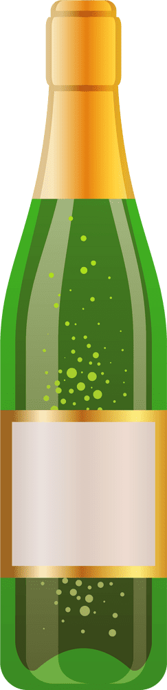 Sparkling Green Bottle of Celebration PNG