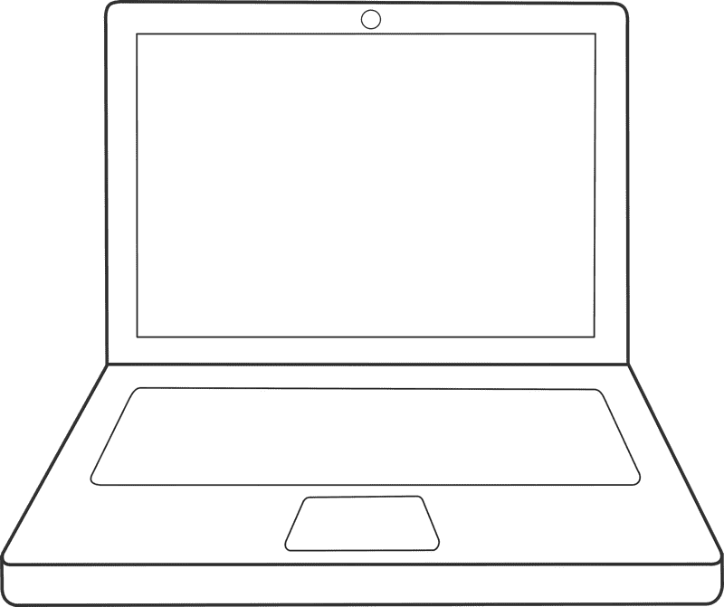 Minimalistic Laptop Design Illustration PNG