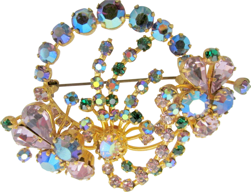 Crystal Ball Floral Brooch Enchantments PNG