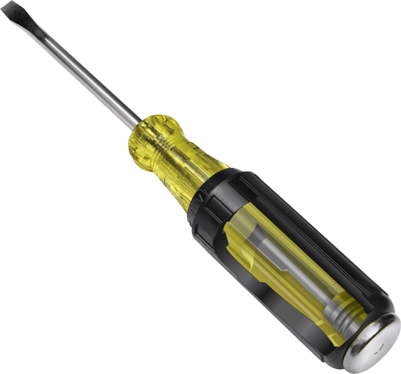 Transparent Screwdriver with Ergonomic Grip PNG