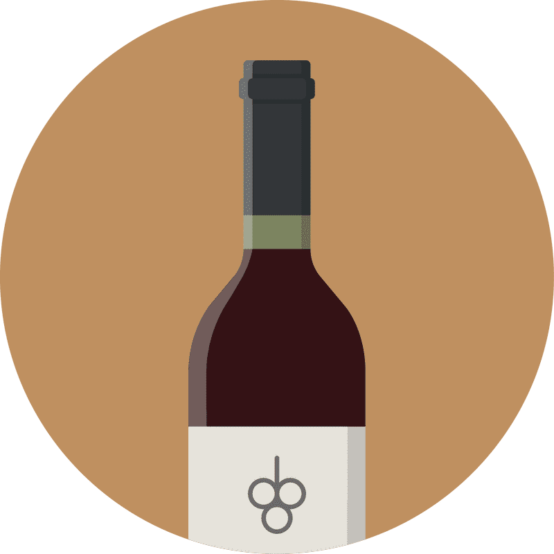 Elegantly Styled Wine Bottle Design PNG