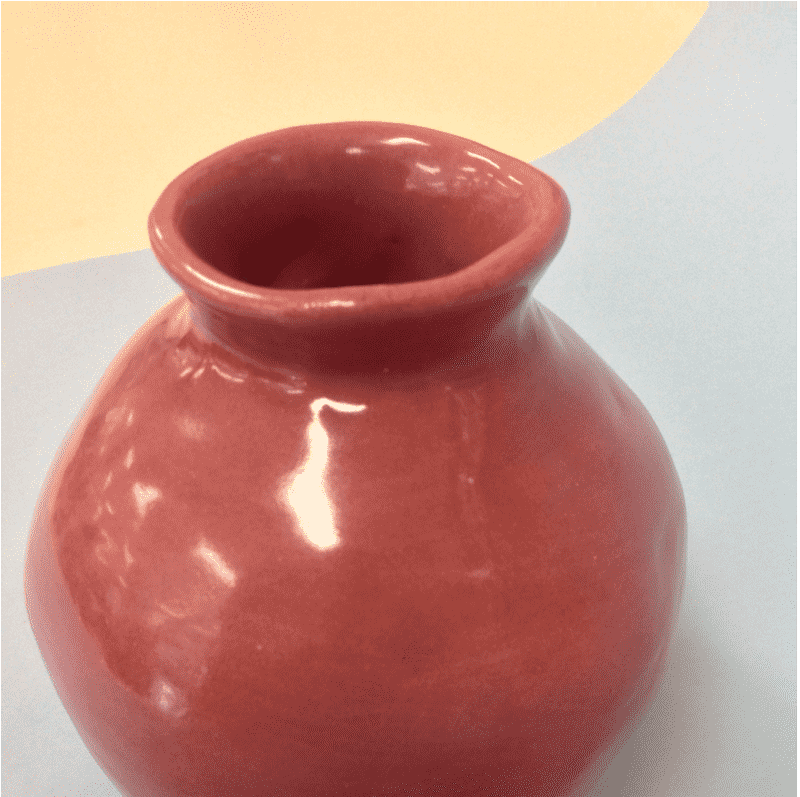 Elegant Pink Ceramic Vase PNG